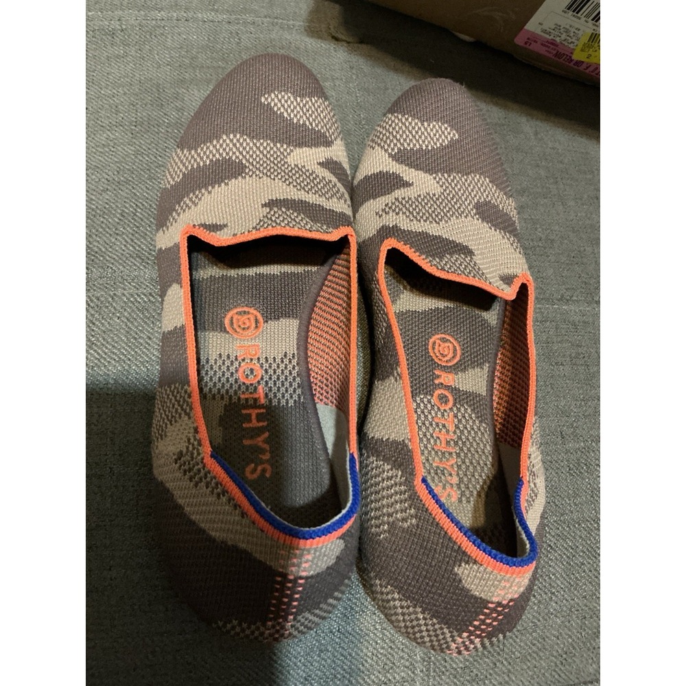 Rothy's The Point Camo Knit Flats Women's Size 9 Camouflage Slip On Shoes